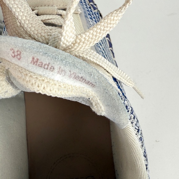 CHLOE Nama Stitch Walking Beige Cosmic Blue Sneakers 38, 7.5 - Picture 12 of 13